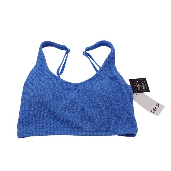 NWT Bar III Tank Bra Bikini Top Sz XS Cobalt Blue Push Up Scoop Neck Lined - Picture 2 of 10